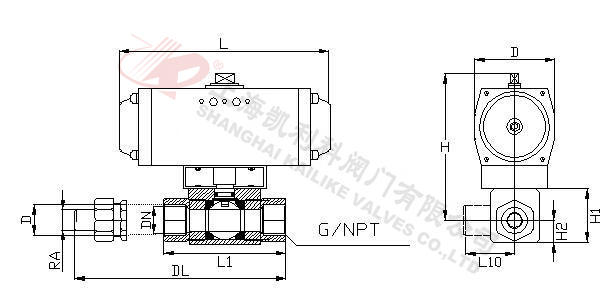 Q611N氣動高壓球閥結(jié)構(gòu)圖