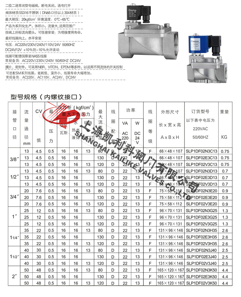 SLP先導(dǎo)膜片式電磁閥型號(hào)規(guī)格